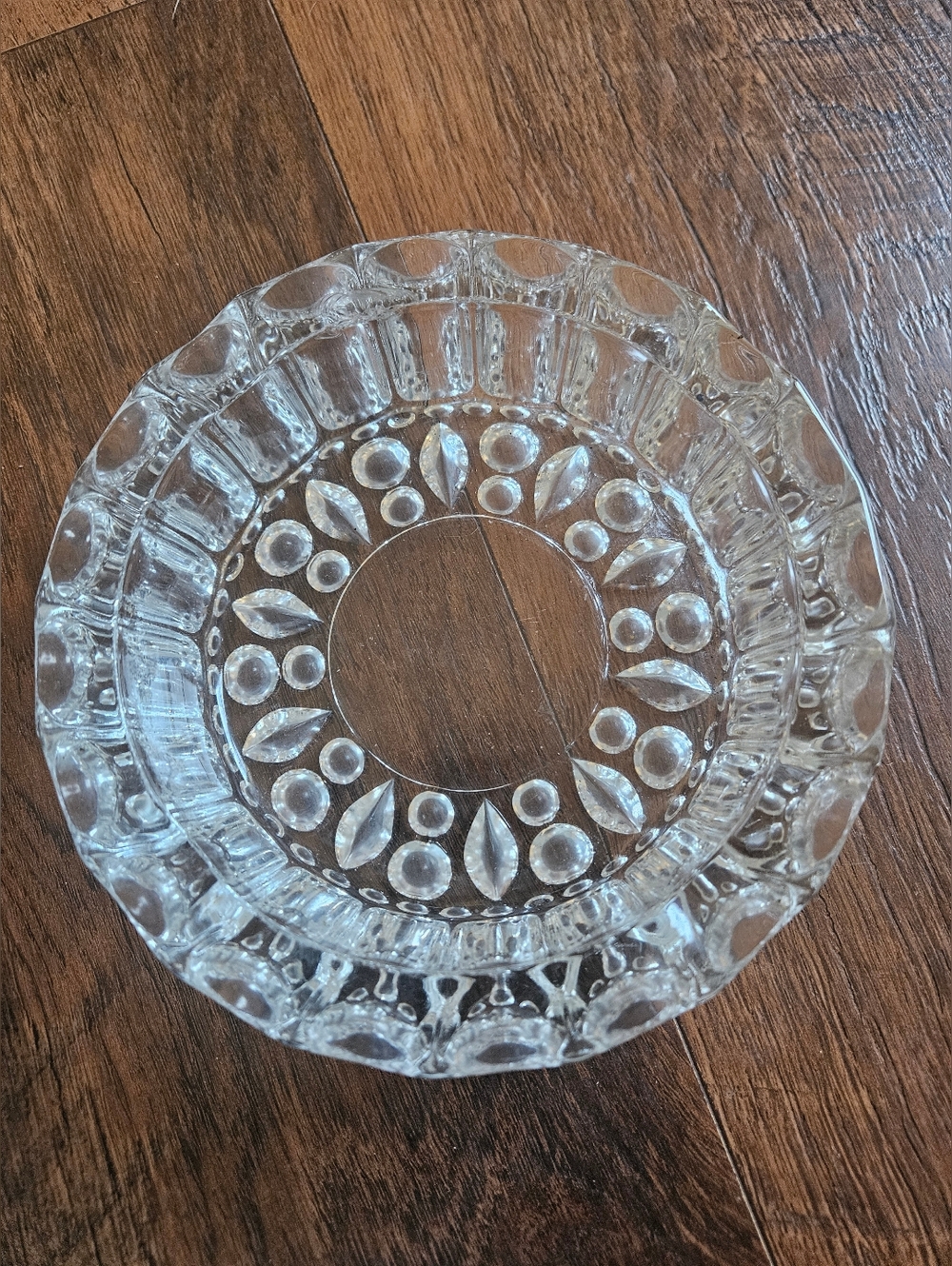 Clear Pressed Glass Decorative Bowl